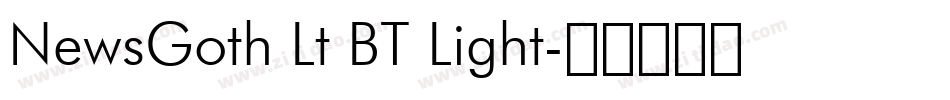NewsGoth Lt BT Light字体转换